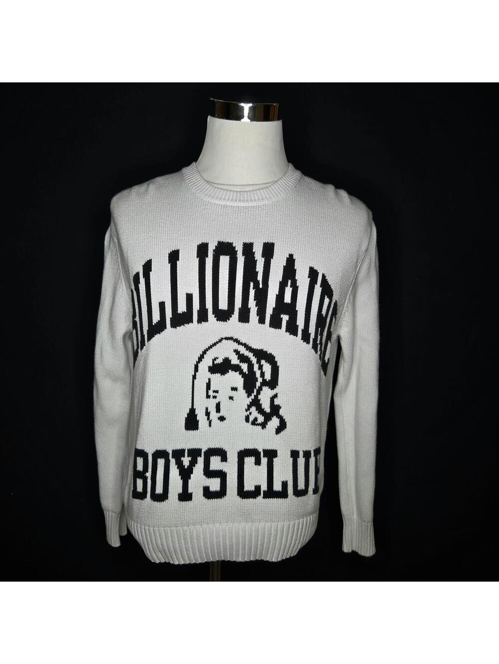 Men's Billionaire Boys Club Sweater - BB Campus - White Sz Small